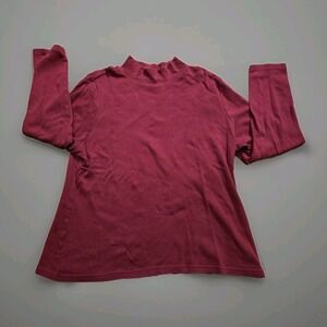 Karen Scott‎ Maroon mock turtleneck women's size XL top long sleeve